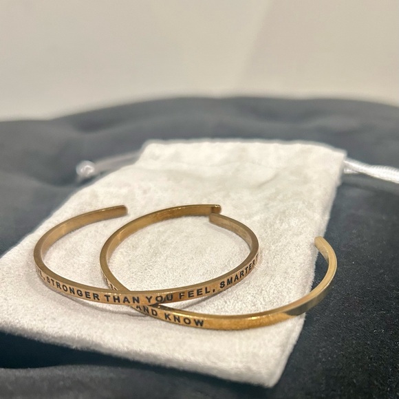 Gold Inspirational Bangle Bracelets - Picture 9 of 9